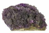 Frosted, Purple Cubic Fluorite Crystal Cluster - China #138083-3